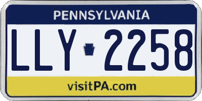 PA license plate LLY2258