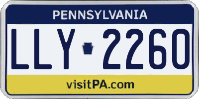 PA license plate LLY2260