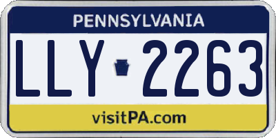 PA license plate LLY2263