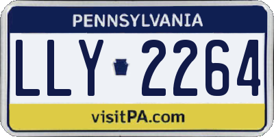 PA license plate LLY2264