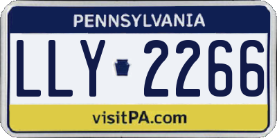PA license plate LLY2266