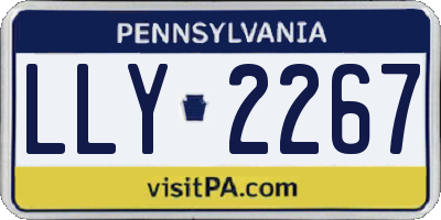 PA license plate LLY2267