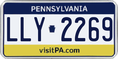 PA license plate LLY2269