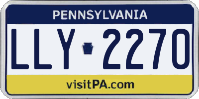 PA license plate LLY2270