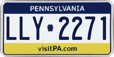 PA license plate LLY2271