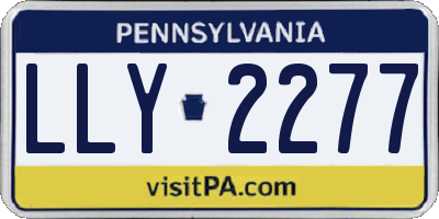 PA license plate LLY2277