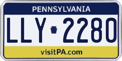 PA license plate LLY2280
