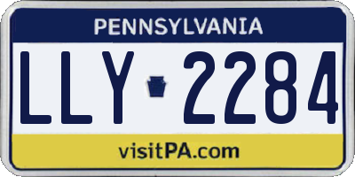 PA license plate LLY2284