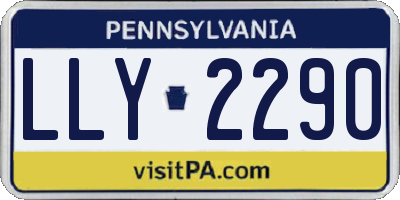 PA license plate LLY2290