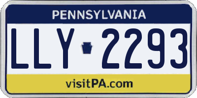 PA license plate LLY2293