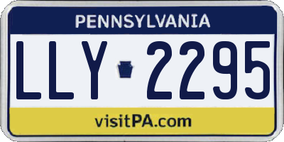 PA license plate LLY2295