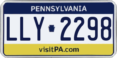 PA license plate LLY2298