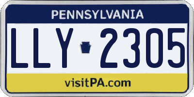 PA license plate LLY2305