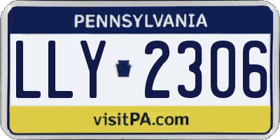 PA license plate LLY2306