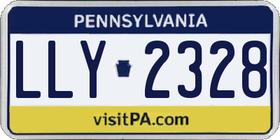 PA license plate LLY2328