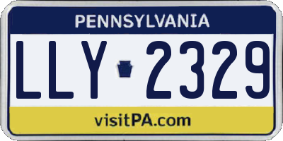 PA license plate LLY2329