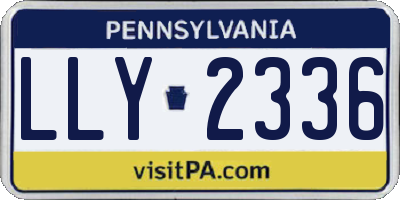 PA license plate LLY2336