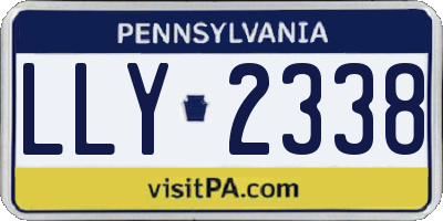 PA license plate LLY2338