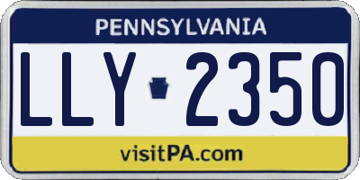 PA license plate LLY2350