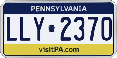 PA license plate LLY2370