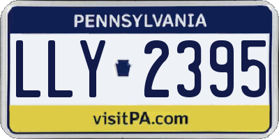 PA license plate LLY2395