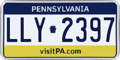 PA license plate LLY2397