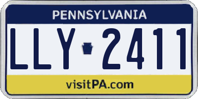 PA license plate LLY2411