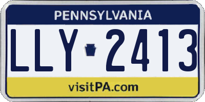 PA license plate LLY2413