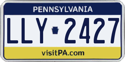 PA license plate LLY2427