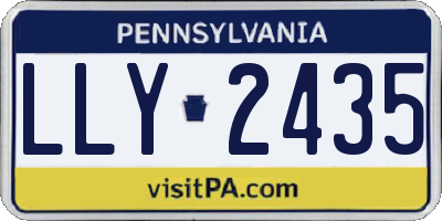PA license plate LLY2435