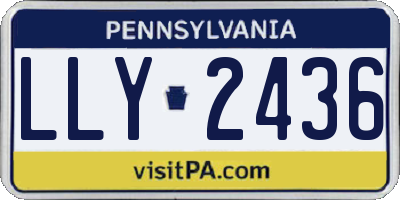 PA license plate LLY2436