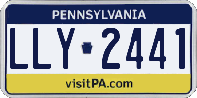 PA license plate LLY2441
