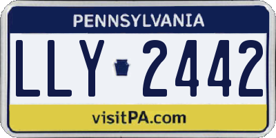 PA license plate LLY2442