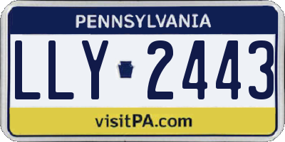PA license plate LLY2443