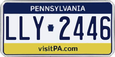 PA license plate LLY2446