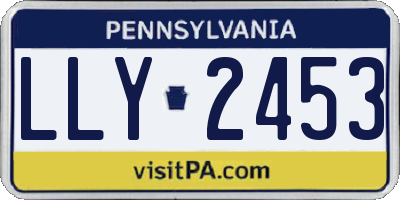 PA license plate LLY2453