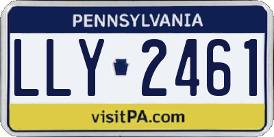 PA license plate LLY2461