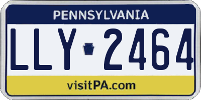 PA license plate LLY2464