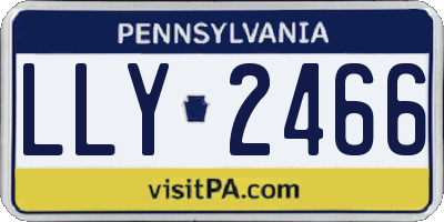 PA license plate LLY2466