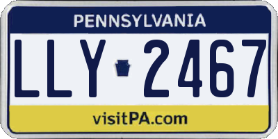 PA license plate LLY2467