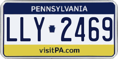 PA license plate LLY2469