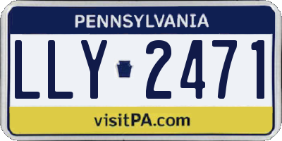PA license plate LLY2471