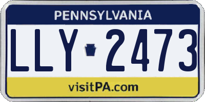 PA license plate LLY2473