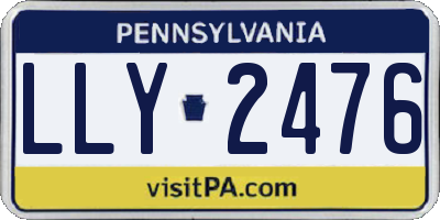 PA license plate LLY2476