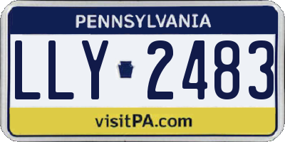 PA license plate LLY2483