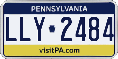 PA license plate LLY2484