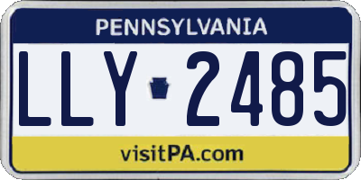 PA license plate LLY2485