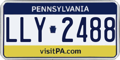 PA license plate LLY2488