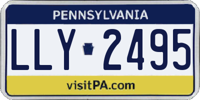 PA license plate LLY2495