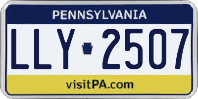 PA license plate LLY2507